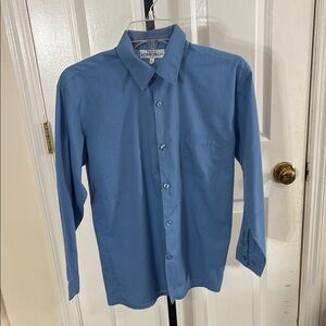 Blue Dress Shirt Classic Collar